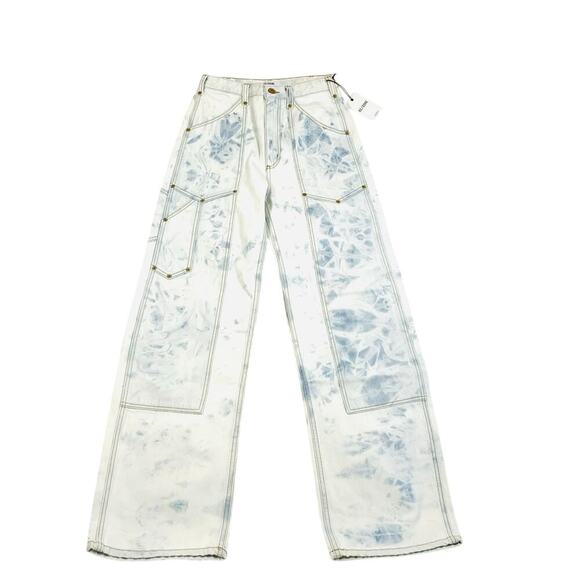 NWT RE/DONE Ultra High Rise Shibori Loose Rigid Carpenter Shibori JeansSize 26
